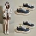 2025 Spring White New Korean Edition Ins Female Students Height Increasing Sports Board Trendy Casual Shoes Street Shot_vogvips.com