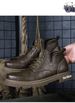 Men's Shoes Martin Boots Casual Medium Leather Boots Style High Top Tooling Boots Men's_vogvips.com
