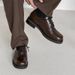 ShoeVault 2025 New Brown Leather For Men Round Toe Thick Sole Height Increasing Wedding Groom High-End Niche Casual Derby Shoes_vogvips.com