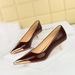 Women's shoes Thin heel metal pointed shallow shave slim spring and autumn women's single shoes_vogvips.com