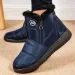 Womens snow lightweight zipper shoes plush warm medium high plus size Botas unprinted womens boots 241024_vogvips.com