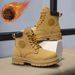 Fleece Martin Boots Cotton Shoes Small Yellow Boots Cargo Boots Boys And Girls Shoes Big Children's Fashion_vogvips.com