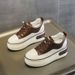 2025 Autumn New Women's Shoes: Wedge Platform Single High Heel Thick Sole, Internal Height Increase, Casual Shoes,_vogvips.com