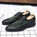 Spring New Color-Block Pointed Leather Large Size Formal Casual Low-Cut Lace-Up Men's Shoes_vogvips.com