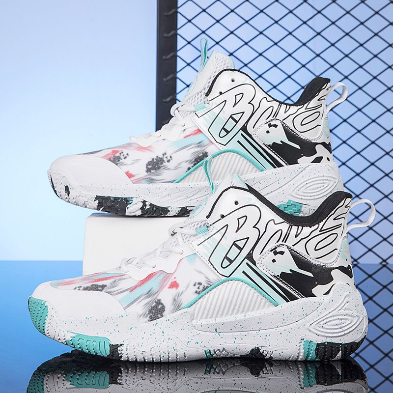 New style mandarin duck basketball shoes men's mid cut casual sneakers junior high school students professional practical trend sports shoes_vogvips.com