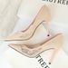 European And American Sexy Slimming High Heels Women's Shoes Slim Heels High Heels Shallow Mouth Pointed Mesh Hollow Lace Single Shoes_vogvips.com