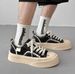 Men's & Women's Lightweight Canvas Sneakers With Vintage Design, Breathable Casual Shoes For Spring Summer Fall, Non-Slip Rubber Sole_vogvips.com