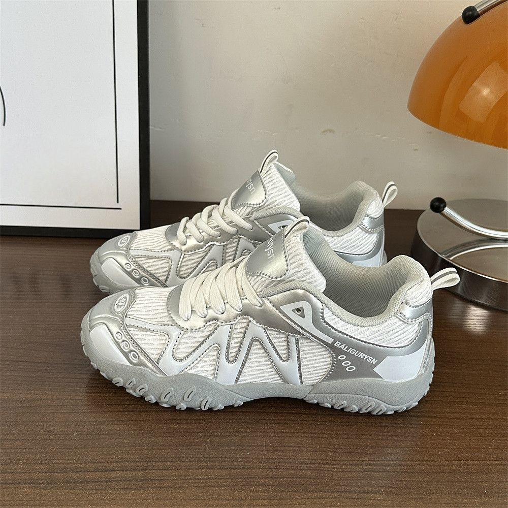 Women's Breathable Mesh Casual Fashion Sneakers Trendy Chunky Korean Style Sports Shoes Summer Thick Soled Street Style_vogvips.com