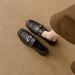 New Grandma Single For Women British Style Retro Loafers Slip On Flat Large Size S Shoes A_vogvips.com