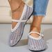 2025 Sprig Summer New Roud Toe Oe-Strap Shallow Mouth Sigle Shoes Mesh Wove Fashio Hollow Fishet Sadals For_vogvips.com