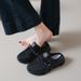 Sports Half Tray White Shoes Women's Mesh Breathable Student Board Shoes Casual Shoes Increase Height_vogvips.com