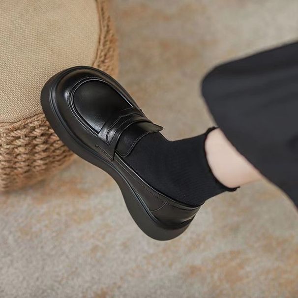 JK Uniform Small Leather Shoes Women's Soft-soled Campus Loafers Soft Leather Single Shoes_vogvips.com