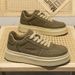 Men's Casual Sneakers - Retro Style Comfortable Breathable Low-Top Lace-Up Shoes With Thick Sole (Black/Khaki/Wheat)_vogvips.com