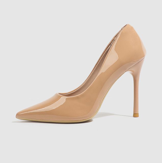 Not Tired Feet, Thin Heels, High Heels, Spring And Summer Temperament, Pointed Head, Small Patent Leather Shoes_vogvips.com