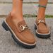 SHLIANG British Style Women's Flat Shoes Spring Autumn Thick Bottom Casual Retro Color Block Leisure Loafers Round Toe X0048_vogvips.com