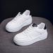 White 2025 Summer New Versatile Student Board For Women Ins Korean Edition Thick Soled Sports And Leisure Shoes 8802_vogvips.com