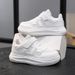 Boys Little White Shoes Girls White Sneakers Children's Board Shoes Kindergarten Primary School Children Running Shoes Mesh Breathable_vogvips.com