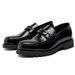 Thick-Soled For Men, British Style, Size 48, Business Formal Height-Increasing, Hairstylist Men's Shoes, Big Round Toe_vogvips.com