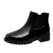 Plus Size For Women 2025 Spring And Autumn New Red Martin Round Toe Chunky Mid Heel Elastic Short Boots_vogvips.com