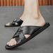 Large Size 2025 New Summer One-piece Men's Slippers, Fashionable Stylish Flat Bottomed Sandals, Anti Slip And_vogvips.com