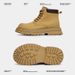 Rhubarb Boots Men's Boots High-top Martin Boots Men's Tooling Boots Thick-soled Heightening Short Boots Men's Tide_vogvips.com