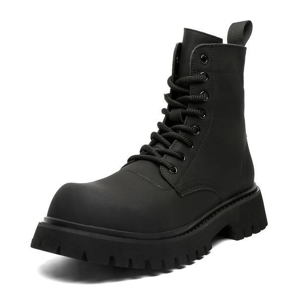 Locomotive Tooling Boots High Top Thick Sole Heightening Martin Boots Outdoor Hiking Men's Boots_vogvips.com