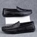 Euro Step 【】Large Size Fashion Crocodile Pattern Men's Loafers Comfortable Wear-resistant Slip-on Shoes_vogvips.com