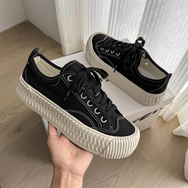 Trendy Low-Top Canvas Sneakers For Men - Breathable Slip-Resistant Casual Shoes With Rubber Sole - Classic Lace-Up Design For Everyday Wear_vogvips.com