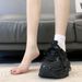 Dad Sneakers For Women 2025 Spring Thick-Soled Height-Increasing Sports All-Black Warrior Casual Pure Knight Little_vogvips.com