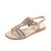 Flat Rhinestone Sandals Comfortable Summer Shoes For Women_vogvips.com