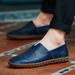 Large 49 Breathable Loafers Spring Men's Top Layer Cowhide Slip-On Hollow Leather Shoes Size 47_vogvips.com