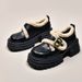 thick-soled Cotton Loafers Women's Velvet Round Head Height-increasing Muffin Small Leather Shoes_vogvips.com