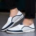 Stitched Perforated Toe Shoes, Men's Casual Leather Loafers, Stylish And Breathable_vogvips.com