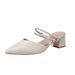 Women's Sandals 2024 Summer New Pointed Single Shoes Thick Mid Half Stunning High Heel French Style Closed Toe Outdoor_vogvips.com