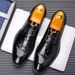 Wenzhou Men's Leather 2025 New European Style Crocodile Pattern Top Layer Cowhide Business Formal Pointed Toe Shoes_vogvips.com