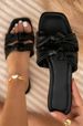 Women's Plus Size Flat Sandals Summer New Style Bow Detail Fashion Slip-On Shoes_vogvips.com