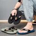 Men's Flip Flops For Summer Wear Non-slip Rubber Bottom Sandwich Fashionable Casual Beach Foot Stroke_vogvips.com