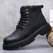 British Style Yellow Martin For Men, Autumn And Thickened Cotton Winter Boots, Genuine Leather Versatile Thick Sole_vogvips.com