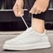 Little White Shoes Platform Sports Casual Shoes Men's Hollow Breathable Men's Board Shoes_vogvips.com