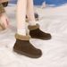 Women's Two-Way Wear French Snow Winter Forest Style Lamb Wool Short Boots Fleece-Lined Cotton Shoes_vogvips.com