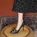 Black High Heeled New Plus Size Women S Shoes Not Tiring For Feet Cm Rhinestone French Pointed Work Order_vogvips.com