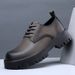 Round Toe Hidden Heel British Style Casual Martin Boots Low Top Breathable Men's Youth Workwear Trendy Korean Version_vogvips.com