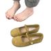 French Retro Light Mouth Red Single Shoes Female Gentle Fairy Suede Mary Jane Flat Women's Shoes_vogvips.com