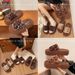 Leopard Print Thick-Soled Height-Increasing For Women, Outdoor Wear, 2025 New Autumn And Winter Fashion Home Furry_vogvips.com