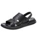 Top-layer Cowhide Sandals Men, Summer Outdoor Beach Shoes, Men's Sandals, Genuine Leather Soft-soled Casual High-end_vogvips.com
