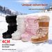 Plush Winter Snow Boots For Women – Waterproof & Non-Slip, Faux Fur Lined (White/Pink/Black/Tan, Sizes 36-43)_vogvips.com