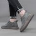 Mid-Top Breathable Sneakers White For Men Teens Youth 6cm 8cm Height Increasing Sports Casual Comfortable Platform Shoes Lace Up_vogvips.com