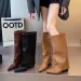 Retro Pants Pointed Tall Thick High Heel Long Tube But Knee Boots Children Autumn And Winter Spice Girls 251110_vogvips.com