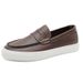 Summer Loafers, British Casual Board Shoes, Men's Leather Face, Bean Shoes, Lace Up, Internet Famous And Popular Men's Shoes_vogvips.com
