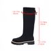 Women's Slimming Round Toe Stretch Boots Plus Size Winter Style Back Zipper Knee High For Fashionable Comfort_vogvips.com